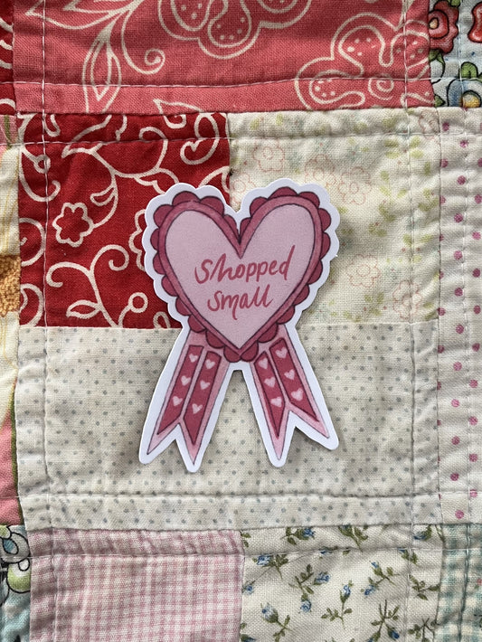 "Shopped Small" Sticker